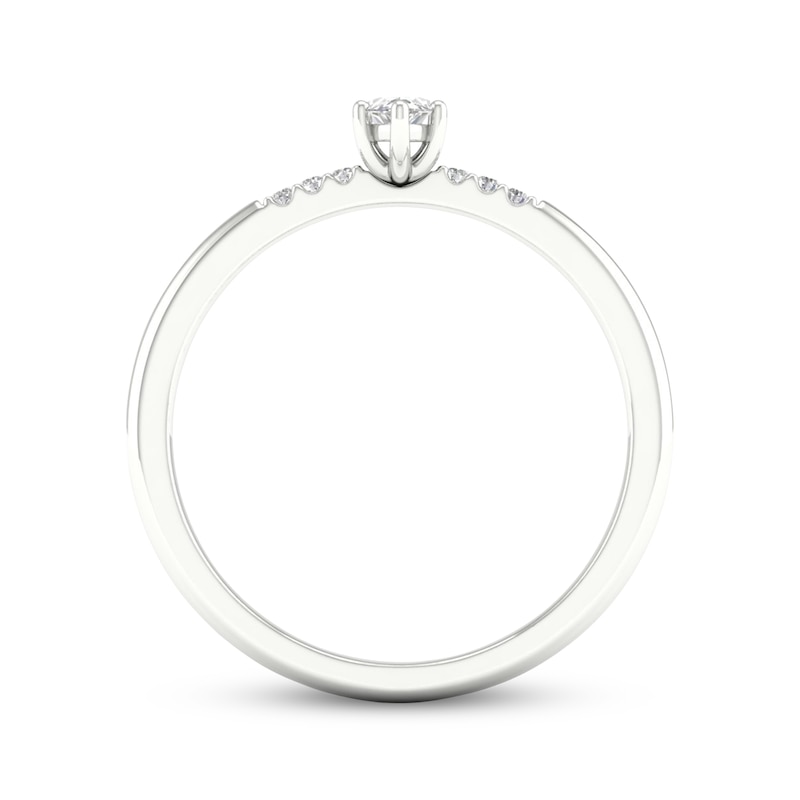 Main Image 4 of KAY Lab-Grown Diamonds Marquise-Cut Promise Ring 1/6 ct tw 10K White Gold