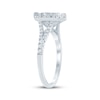 Thumbnail Image 2 of Now + Forever Lab-Grown Diamonds Marquise-Cut Halo Engagement Ring 3/4 ct tw 14K White Gold