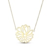 Thumbnail Image 3 of Flower Outline Necklace 18K Yellow Gold-Plated Sterling Silver 18"
