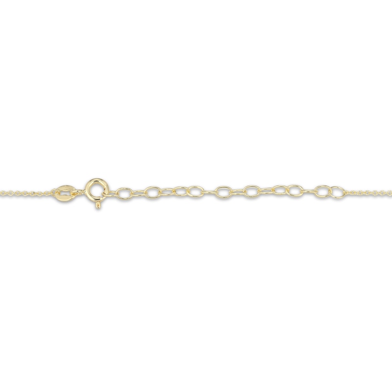 Main Image 4 of Flower Outline Necklace 18K Yellow Gold-Plated Sterling Silver 18"