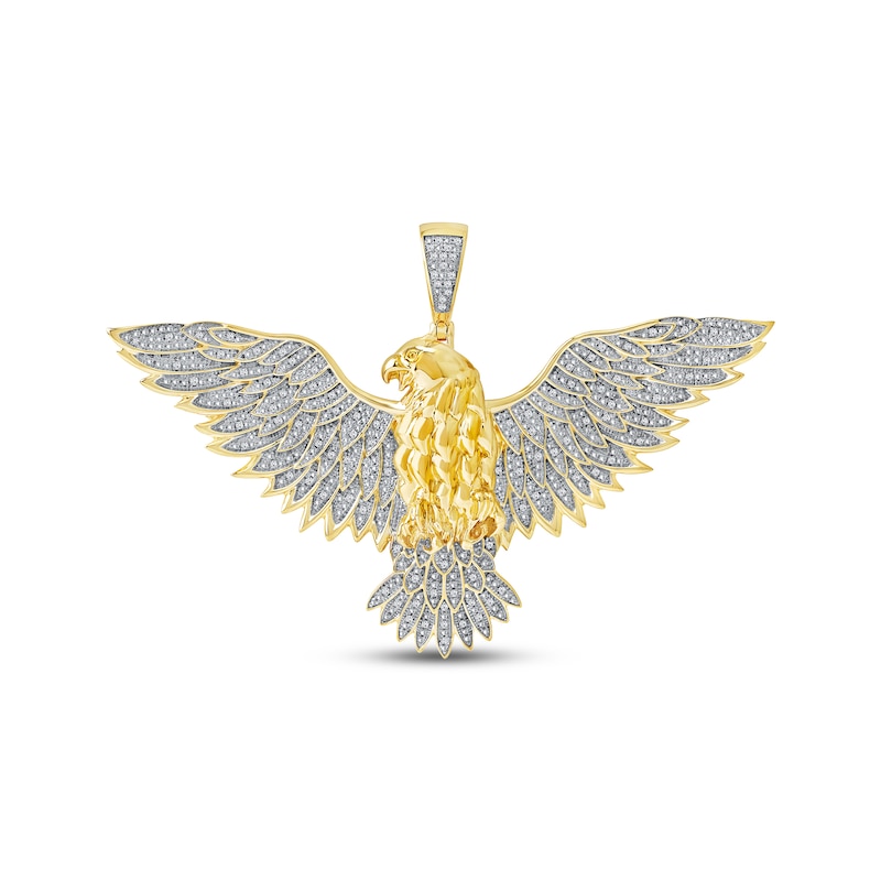 Main Image 1 of Men's Diamond Eagle Charm 1/3 ct tw 10K Yellow Gold