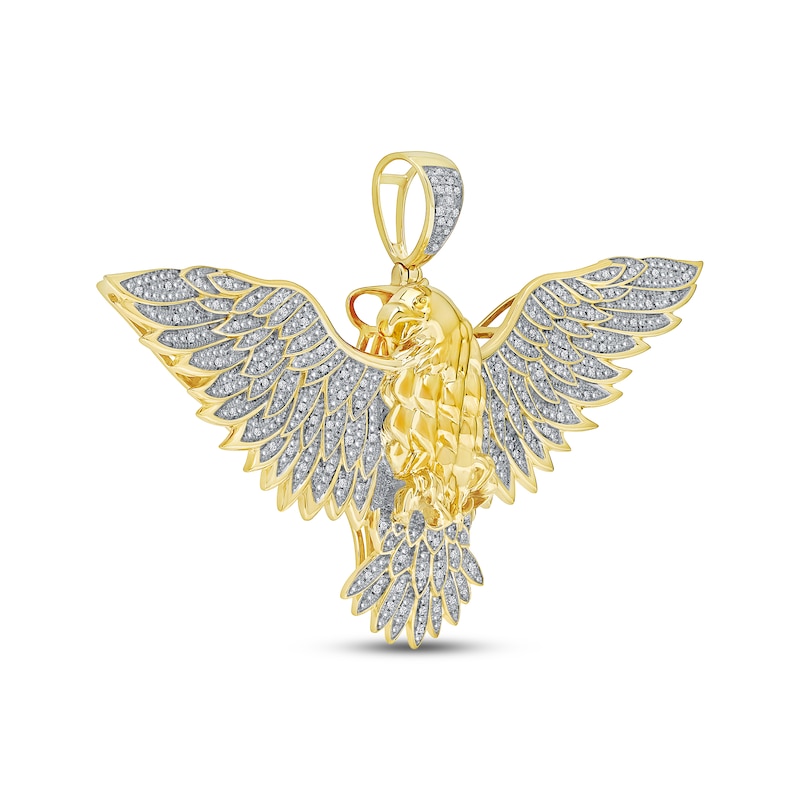 Main Image 2 of Men's Diamond Eagle Charm 1/3 ct tw 10K Yellow Gold
