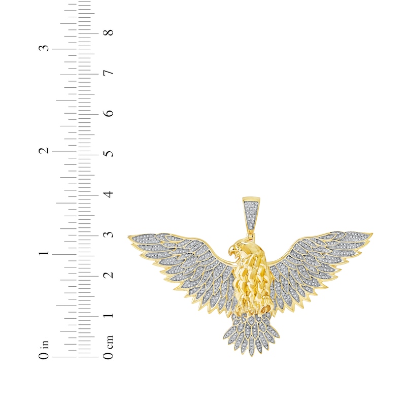 Main Image 5 of Men's Diamond Eagle Charm 1/3 ct tw 10K Yellow Gold