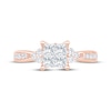 Thumbnail Image 3 of Now + Forever Now + Forever Princess-Cut Quad Diamond Engagement Ring 1 ct tw 14K Rose Gold
