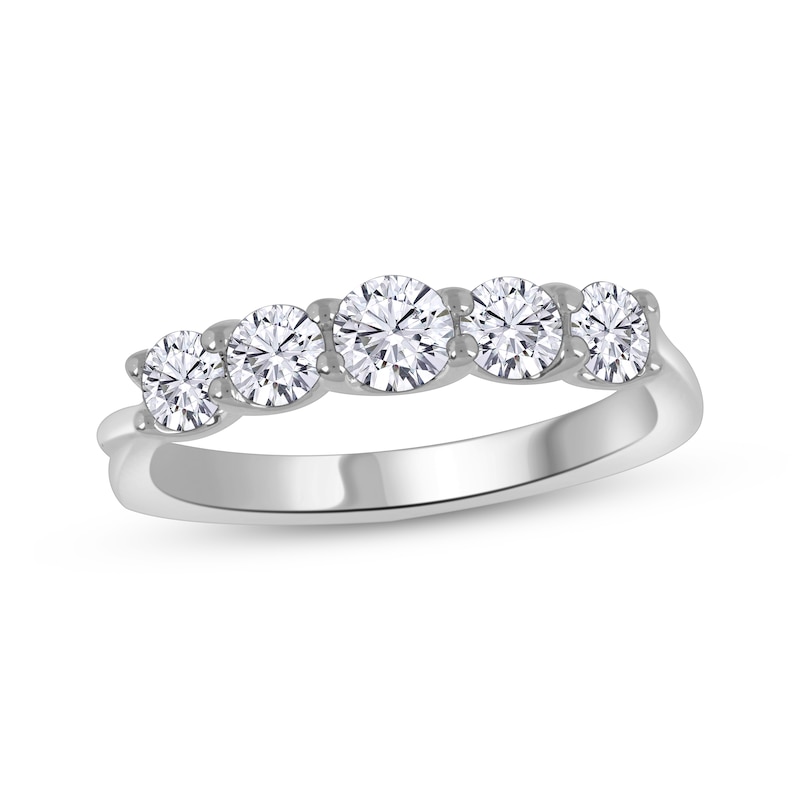 Main Image 1 of Now + Forever Diamond Graduated Anniversary Ring 1 ct tw 14K White Gold
