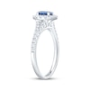 Thumbnail Image 2 of Now + Forever Oval-Cut Natural Blue Sapphire & Diamond Engagement Ring 1/2 ct tw 14K White Gold