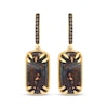 Thumbnail Image 2 of Le Vian Cushion-Cut Aquadite Drop Earrings 1/8 ct tw Diamonds 14K Honey Gold