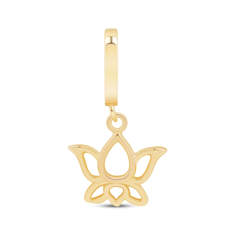 Main Image 1 of Charmed Memories Lotus Charm 10K Yellow Gold