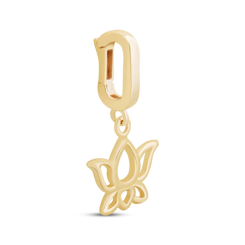 Main Image 2 of Charmed Memories Lotus Charm 10K Yellow Gold