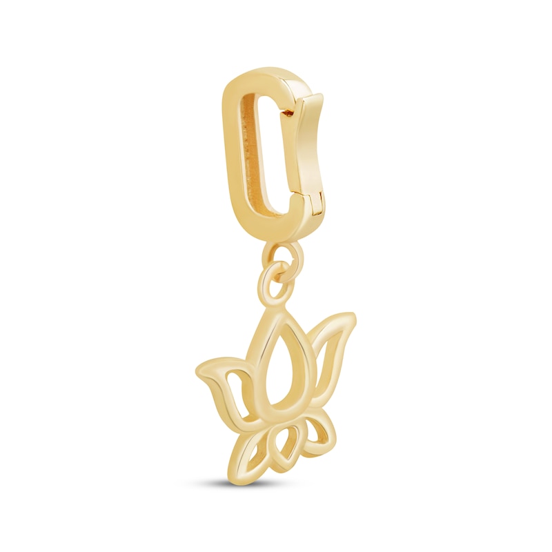 Main Image 3 of Charmed Memories Lotus Charm 10K Yellow Gold