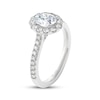 Thumbnail Image 2 of THE LEO Prisma Diamond Oval-Cut Halo Engagement Ring 1 ct tw 14K White Gold