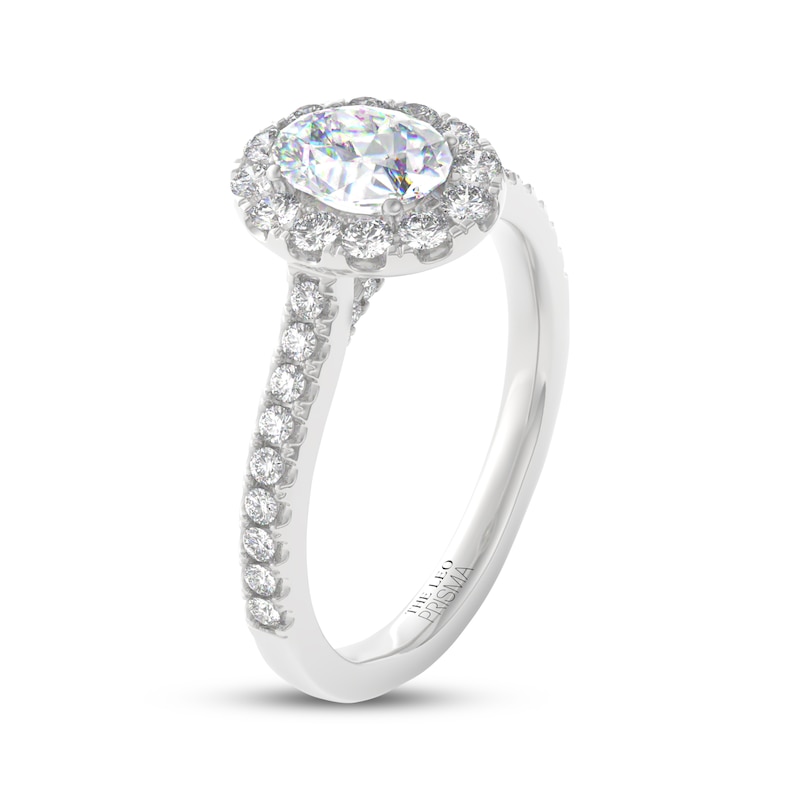 Main Image 2 of THE LEO Prisma Diamond Oval-Cut Halo Engagement Ring 1 ct tw 14K White Gold