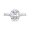 Thumbnail Image 3 of THE LEO Prisma Diamond Oval-Cut Halo Engagement Ring 1 ct tw 14K White Gold