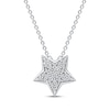 Thumbnail Image 1 of Diamond Pavé Star Necklace 1/10 ct tw 10K White Gold 18&quot;