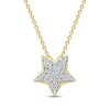Thumbnail Image 1 of Diamond Pavé Star Necklace 1/10 ct tw 10K Yellow Gold 18&quot;