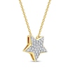 Thumbnail Image 2 of Diamond Pavé Star Necklace 1/10 ct tw 10K Yellow Gold 18&quot;