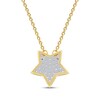 Thumbnail Image 3 of Diamond Pavé Star Necklace 1/10 ct tw 10K Yellow Gold 18&quot;