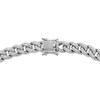 Thumbnail Image 3 of Men's Lab-Grown Diamond Curb Chain Necklace 3 ct tw 10K White Gold 22"