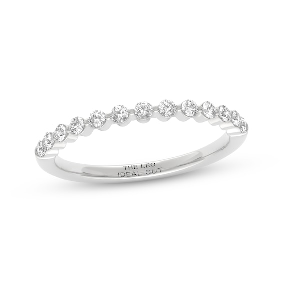 THE LEO Ideal Cut Diamond Anniversary Ring 1/4 ct tw 14K White Gold