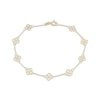 Thumbnail Image 1 of Flower Outline Station Bracelet 10K Yellow Gold 7.5"