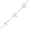 Thumbnail Image 2 of Flower Outline Station Bracelet 10K Yellow Gold 7.5"