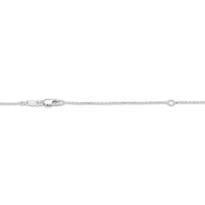 Main Image 4 of STUDIO BY KAY Emerald-Cut Lab-Created Ruby Bezel-Set Solitaire Necklace Sterling Silver 18"