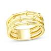 Thumbnail Image 1 of Faux Stack Beaded Ring 24K Yellow Gold Vermeil Sterling Silver