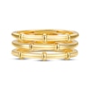 Thumbnail Image 2 of Faux Stack Beaded Ring 24K Yellow Gold Vermeil Sterling Silver