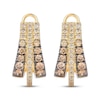 Thumbnail Image 1 of Le Vian Good Karma Chocolate Ombré Diamond Split Hoop Earrings 7/8 ct tw 14K Honey Gold