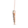 Thumbnail Image 2 of Le Vian Chocolate Ombré Diamond & Emerald Snake Necklace 1-3/4 ct tw 14K Strawberry Gold 20"