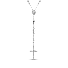 Rosary Necklace Solid Stainless Steel 26"