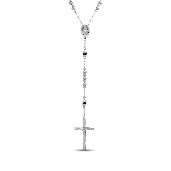 Rosary Necklace Solid Stainless Steel 26"