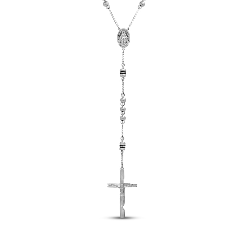Main Image 3 of Rosary Necklace Solid Stainless Steel 26"