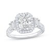 Thumbnail Image 1 of Now + Forever Lab-Grown Diamonds Radiant-Cut Halo Engagement Ring 3-1/5 ct tw 14K White Gold