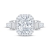 Thumbnail Image 3 of Now + Forever Lab-Grown Diamonds Radiant-Cut Halo Engagement Ring 3-1/5 ct tw 14K White Gold