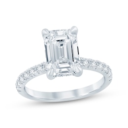 KAY Bow Collection Emerald-Cut Lab-Grown Diamond Engagement Ring 3-1/2 ct tw 14K White Gold