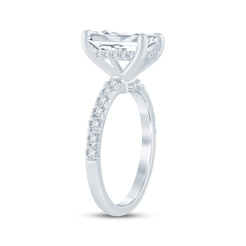 Main Image 2 of KAY Bow Collection Emerald-Cut Lab-Grown Diamond Engagement Ring 3-1/2 ct tw 14K White Gold