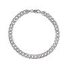 Thumbnail Image 3 of Men's Diamond-Cut Flat Curb Chain Necklace & Bracelet Gift Set Solid Sterling Silver