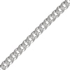 Thumbnail Image 4 of Men's Diamond-Cut Flat Curb Chain Necklace & Bracelet Gift Set Solid Sterling Silver