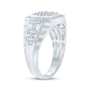 Thumbnail Image 2 of KAY Lab-Grown Diamonds Men's Multi-Stone Cushion Halo Ring 1 ct tw Sterling Silver