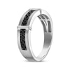 Thumbnail Image 2 of Now + Forever Men's Black Diamond Wedding Band 1/2 ct tw 10K White Gold