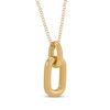 Thumbnail Image 3 of STUDIO BY KAY Lab-Grown Diamond Link Drop Necklace 1/5 ct tw 24K Yellow Gold Vermeil Sterling Silver 18"