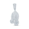 Thumbnail Image 1 of Diamond Prayer Hands Charm 5/8 ct tw Sterling Silver