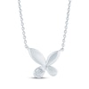 Thumbnail Image 1 of Monique Lhuillier Bliss Lab-Grown Diamond Accent Butterfly Necklace Platinum-Plated Sterling Silver 18"