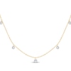 Thumbnail Image 1 of KAY Lab-Grown Diamonds Five-Stone Dangle Station Necklace 1/2 ct tw 10K Yellow Gold 18"