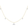 Thumbnail Image 2 of KAY Lab-Grown Diamonds Five-Stone Dangle Station Necklace 1/2 ct tw 10K Yellow Gold 18"