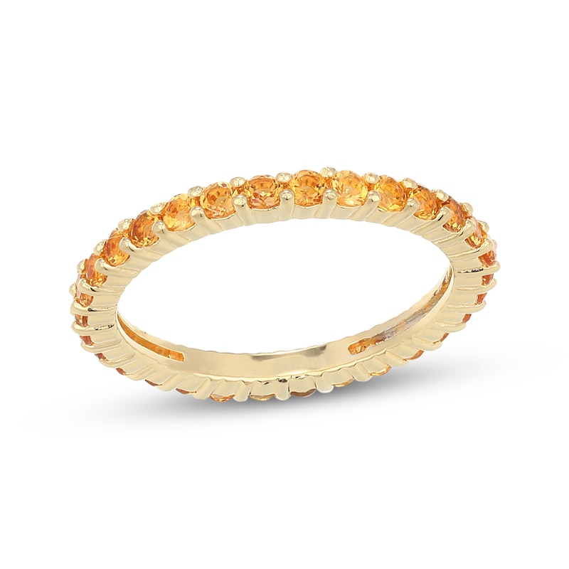 Main Image 1 of STUDIO BY KAY Citrine Eternity Ring 24K Yellow Gold Vermeil Sterling Silver