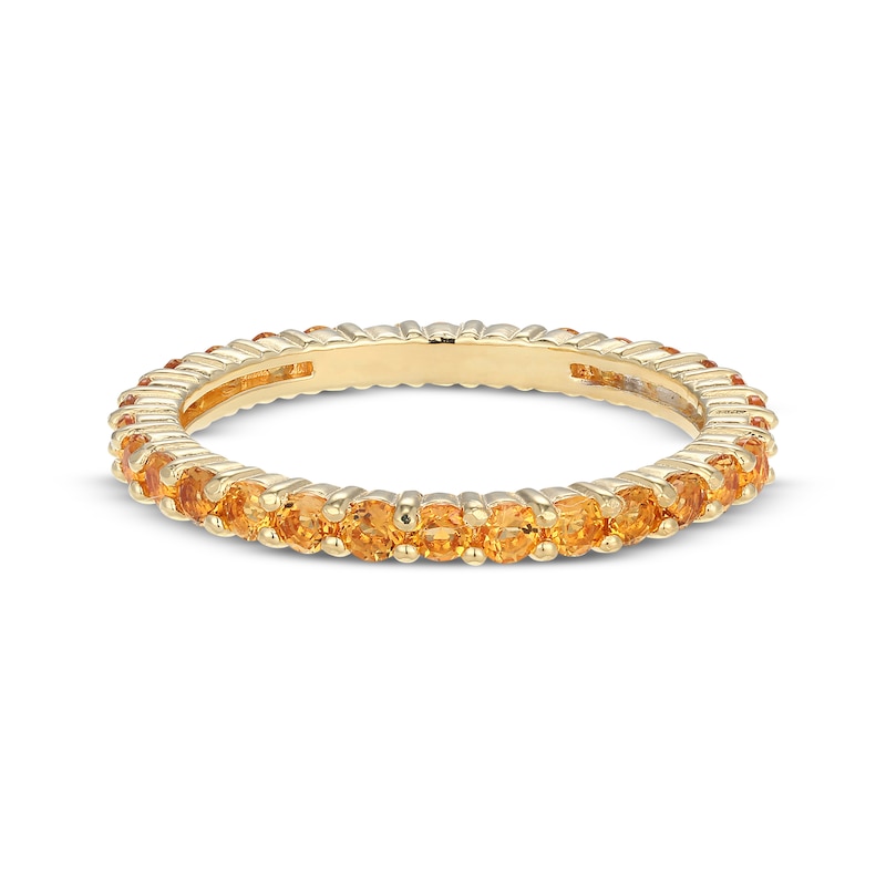 Main Image 3 of STUDIO BY KAY Citrine Eternity Ring 24K Yellow Gold Vermeil Sterling Silver