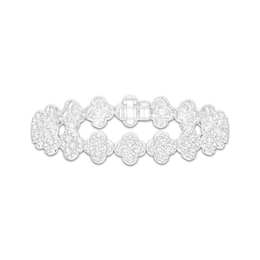 KAY Lab-Grown Diamonds Clover Link Bracelet 6 ct tw 10K White Gold 7"