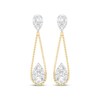 Thumbnail Image 2 of KAY Lab-Grown Diamonds Double Teardrop Dangle Earrings 1/2 ct tw 10K Yellow Gold